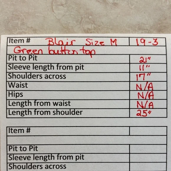 19-3. Blair Sage Green Casual button down top - Picture 6 of 6